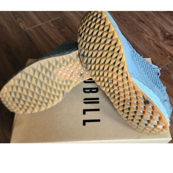 PREOWNED IN BOX - NOBULL Women Size 8 Men 6.5 Wild Aspire Knit Runners GREY/TAN - Picture 4 of 5